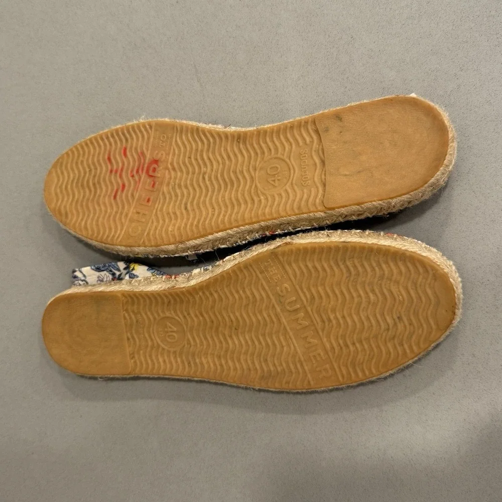 Soludos Espadrilles Womens 40/10 Floral Beachy Coastal Resort Travel Prairie